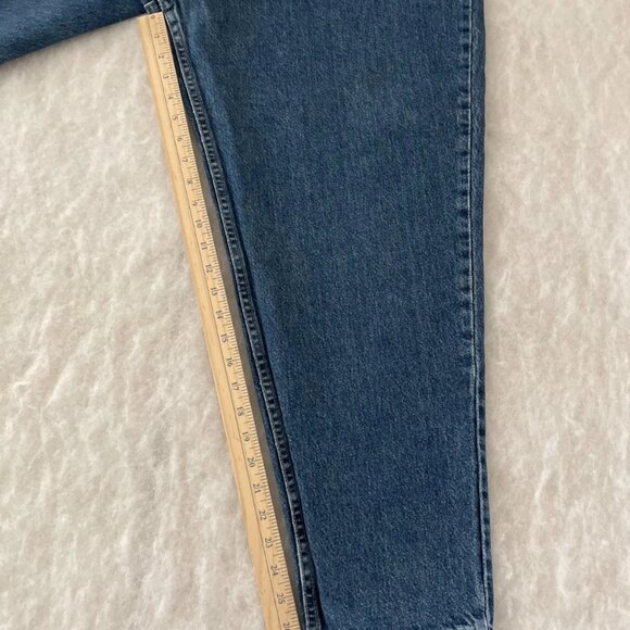 Vintage Levi's 522 Womens Blue Tapered Fit Tapered Leg Denim Jeans Plus 22 Short - Picture 9 of 10
